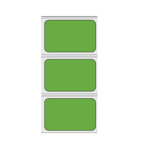 Direct Thermal Piggy Back Label, Strip Style 1-up 13/16" x 1-11/16"